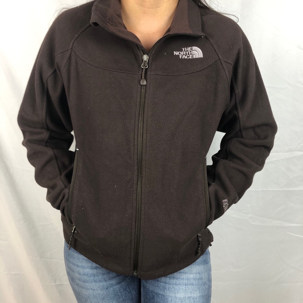 Brown North Face zip up